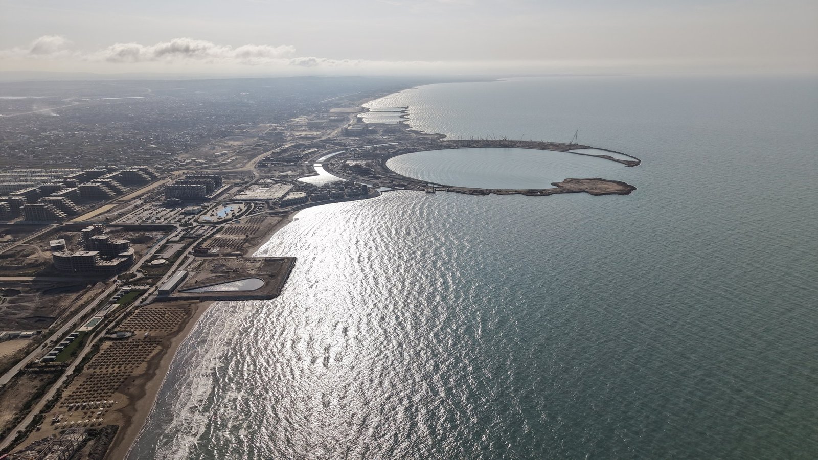 The Sea Breeze coastline and Halfmoon Island under development
