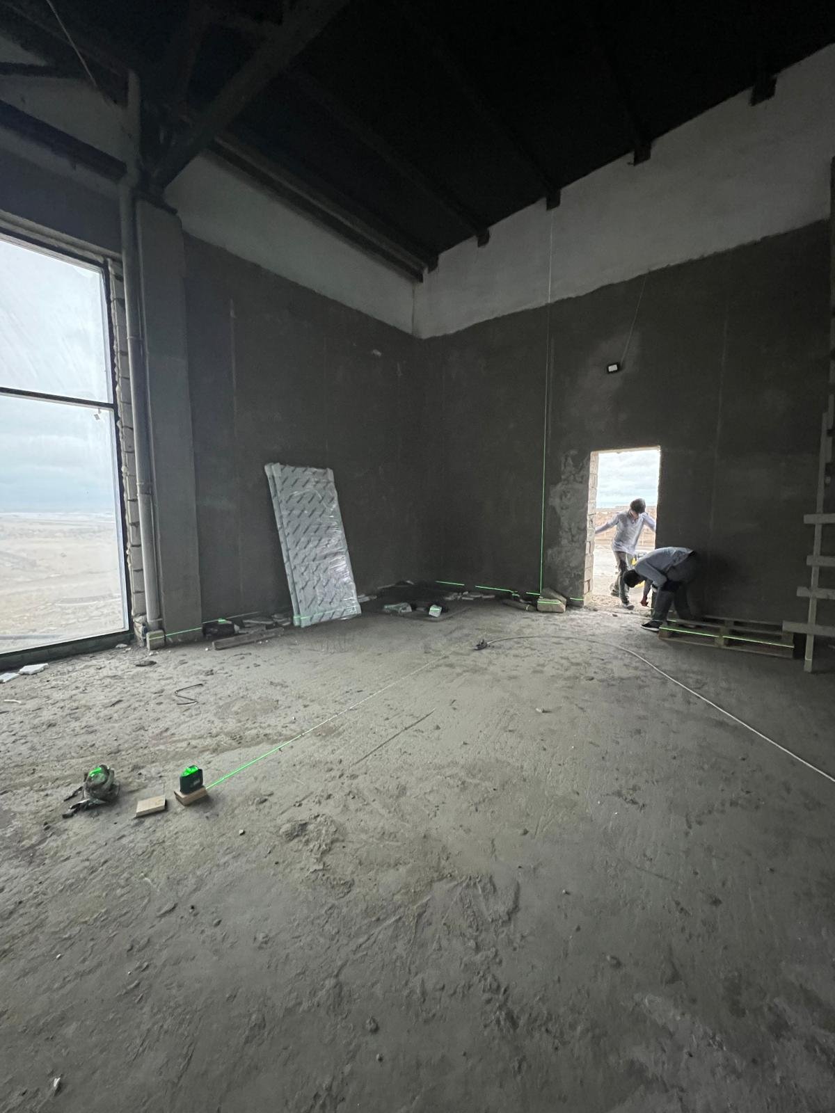 Laser alignment during fire-door installation