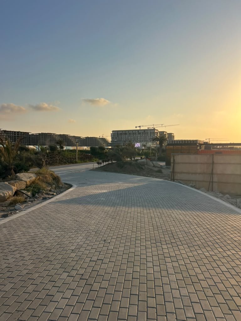 Pedestrian routes through the site